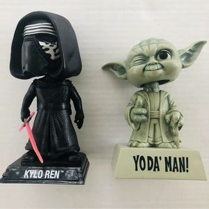 Star Wars Bundle Wacky Wobbler Kylo Ren And 2011 Yoda Man NO BOX.